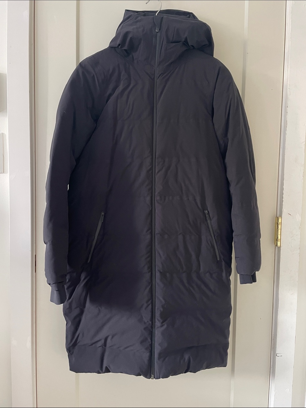 lululemon athletica slush hour long black down waterproof jacket